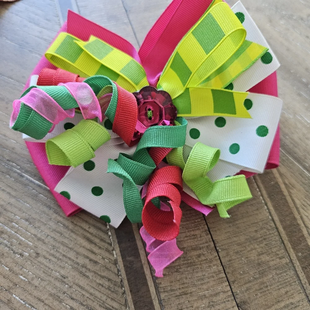 Hairbows Loopy Or Corker Style Neon Colors Set Of Three Bows